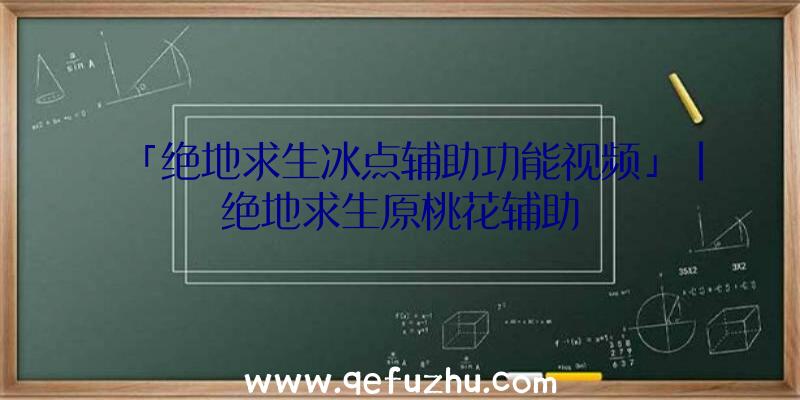 「绝地求生冰点辅助功能视频」|绝地求生原桃花辅助